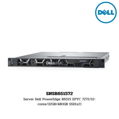 (SNSR651572) Server Dell PowerEdge R6515 EPYC 7272/12-cores/32GB/480GB SSD(x2)