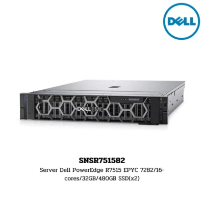 (SNSR751582) Server Dell PowerEdge R7515 EPYC 7282/16-cores/32GB/480GB SSD(x2)