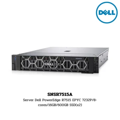 (SNSR7515A) Server Dell PowerEdge R7515 EPYC 7232P/8-cores/16GB/600GB SSD(x2)