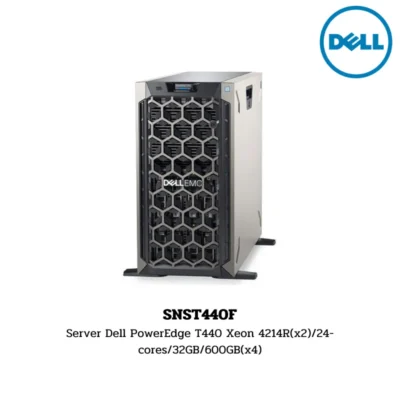 (SNST440F) Server Dell PowerEdge T440 Xeon 4214R(x2)/24-cores/32GB/600GB(x4)