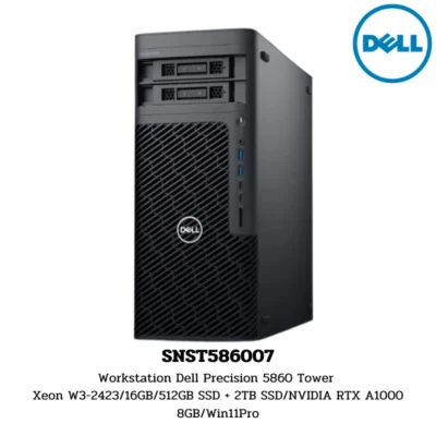 Workstation Dell Precision 5860 Tower Xeon W3-2423/16GB/512GB SSD + 2TB SSD/NVIDIA RTX A1000 8GB/Win11Pro (SNST586007)