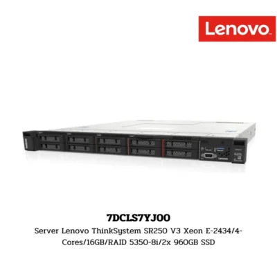 (7DCLS7YJ00) Server Lenovo ThinkSystem SR250 V3 Xeon E-2434/4-Cores/16GB/RAID 5350-8i/2x 960GB SSD