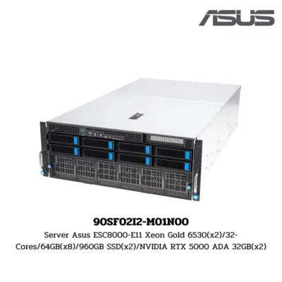 (90SF02I2-M01N00) Server Asus ESC8000-E11 Xeon Gold 6530(x2)/32-Cores/64GB(x8)/960GB SSD(x2)/NVIDIA RTX 5000 ADA 32GB(x2)