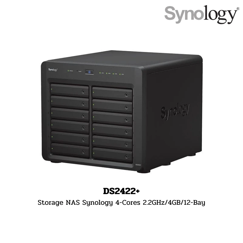 (DS2422+) Storage NAS Synology 4-Cores 2.2GHz/4GB/12-Bay