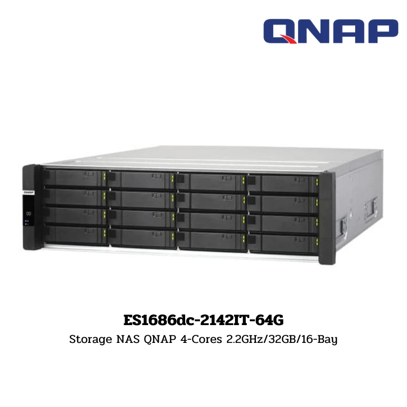 (ES1686dc-2142IT-64G) Storage NAS QNAP 4-Cores 2.2GHz/32GB/16-Bay