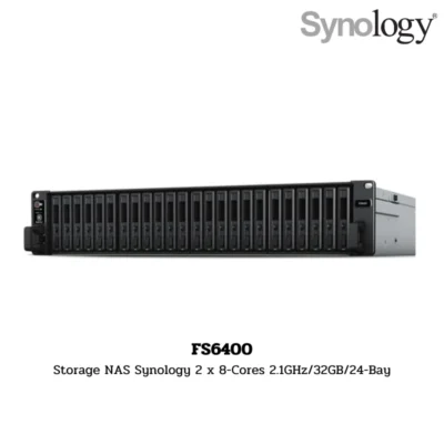 (FS6400) Storage NAS Synology 2 x 8-Cores 2.1GHz/32GB/24-Bay