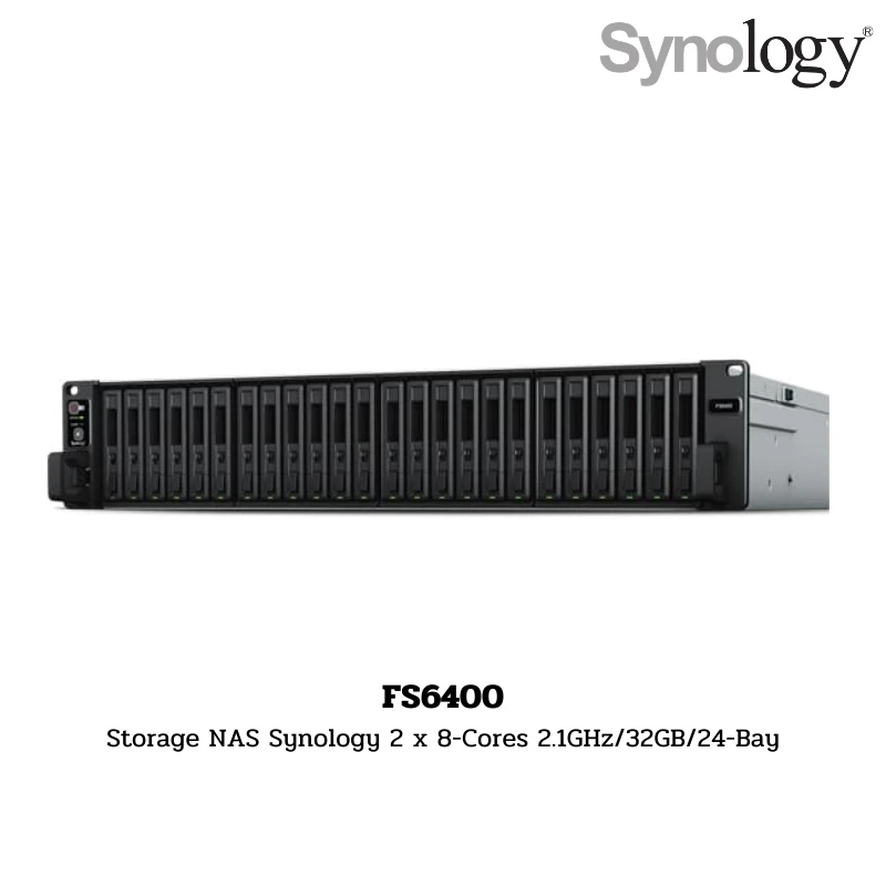 (FS6400) Storage NAS Synology 2 x 8-Cores 2.1GHz/32GB/24-Bay