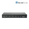 (HVE-9214PT) Levelone 4-PORT HDBASET HDMI OVER CAT.5 POE TRANSMITTER