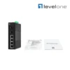 (IGS-2106P) Levelone 4 X GBE POE 30W + 2 X SFP L2-LITE MANAGED INDUSTRIAL POE SWITCH