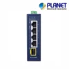 (IGS-510TF) PLANET IP30 COMPACT SIZE 4-PORT 10/100/1000T + 1-PORT 100/1000X SFP GIGABIT ETHERNET SWITCH (-40~75 DEGREES C, DUAL 9~48V DC/24V AC)