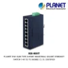 (IGS-801T) PLANET IP30 SLIM TYPE 8-PORT INDUSTRIAL GIGABIT ETHERNET SWITCH (-40 TO 75 DEGREE C), UL CERTIFIED