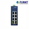 (IGS-820TF) PLANET IP30 COMPACT SIZE 6-PORT 10/100/1000T + 2-PORT 100/1000X SFP GIGABIT ETHERNET SWITCH (-40 TO 75 DEGREE C, DUAL 9~48V DC/24V AC, LOW POWER CONSUMPTION)