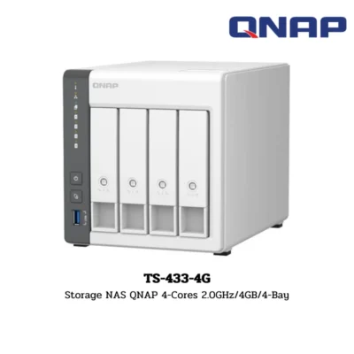 (TS-433-4G) Storage NAS QNAP 4-Cores 2.0GHz/4GB/4-Bay