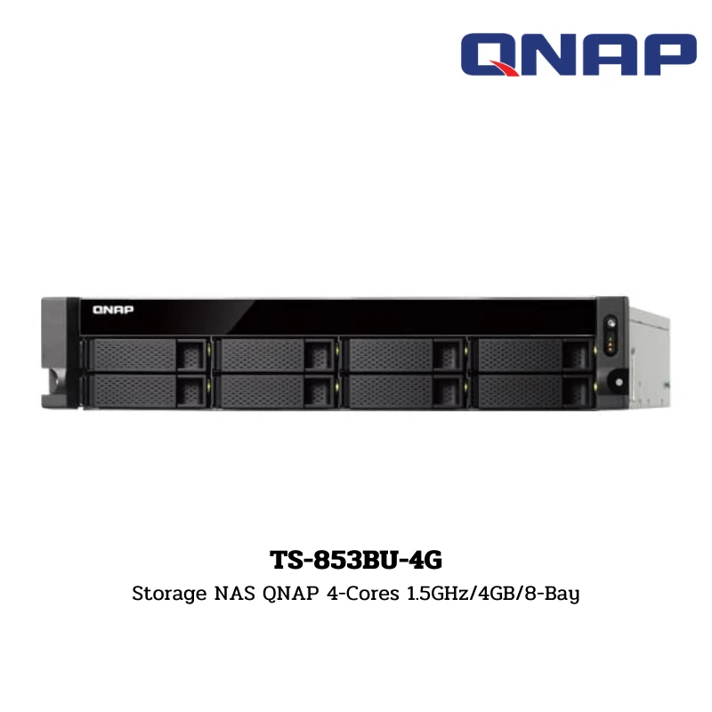 (TS-853BU-4G) Storage NAS QNAP 4-Cores 1.5GHz/4GB/8-Bay