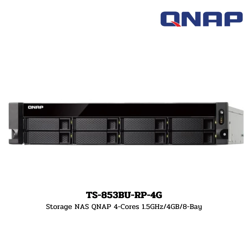 (TS-853BU-RP-4G) Storage NAS QNAP 4-Cores 1.5GHz/4GB/8-Bay