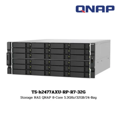 (TS-h2477AXU-RP-R7-32G) Storage NAS QNAP 8-Core 5.3GHz/32GB/24-Bay