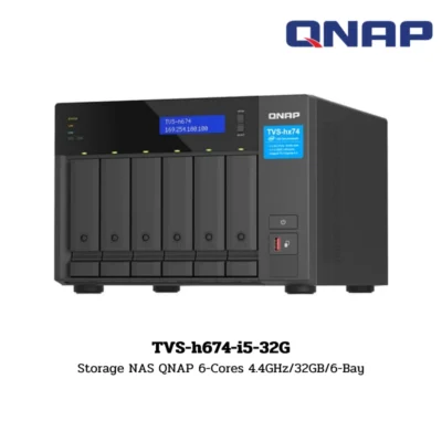 (TVS-h674-i5-32G) Storage NAS QNAP 6-Cores 4.4GHz/32GB/6-Bay