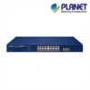 (GS-2210-16P2S) PLANET 16 X 1G RJ45 POE 802.3AT + 2 X 1G SFP GS2210 L2-LITE SWITCH