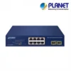 (GS-2210-8P2S) PLANET 8 X 1G RJ45 POE 802.3AT + 2 X 1G SFP GS2210 L2-LITE SWITCH
