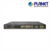 (GS-4210-16P4C) PLANET 16 X 1G RJ45 POE 802.3AT + 4 X 1G SFP/RJ45 COMBO GS-4210 L2 SWITCH
