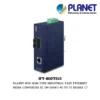 (IFT-802TS15) PLANET IP30 SLIM TYPE INDUSTRIAL FAST ETHERNET MEDIA CONVERTER SC SM-15KM (-40 TO 75 DEGREE C)