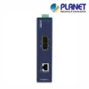 (IFT-802TS15) PLANET IP30 SLIM TYPE INDUSTRIAL FAST ETHERNET MEDIA CONVERTER SC SM-15KM (-40 TO 75 DEGREE C)