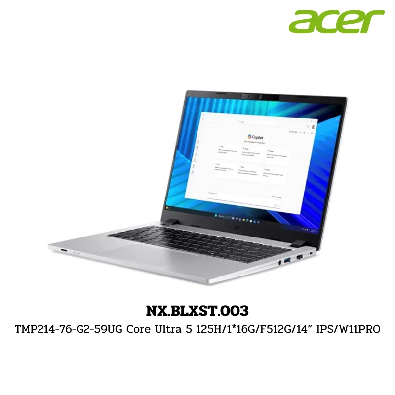 Notebook Acer TMP214-76-G2-59UG Core Ultra 5 125H/1*16G/F512G/14” IPS/W11PRO (NX.BLXST.003)