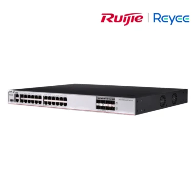 (RG-CS85-24GT8XS-D) Ruijie Reyee 24 x 10/100/1000BASE-T, 8 x 1G/10G SFP+ portss,1 x expansion slot, 2 built-in fixed fans, 2 power module slots 7 (RG-CS85-24GT8XS-D) Ruijie Reyee 24 x 10/100/1000BASE-T, 8 x 1G/10G SFP+ portss,1 x expansion slot, 2 built-in fixed fans, 2 power module slots (at least one RG-PA150IB-F power modules needed)