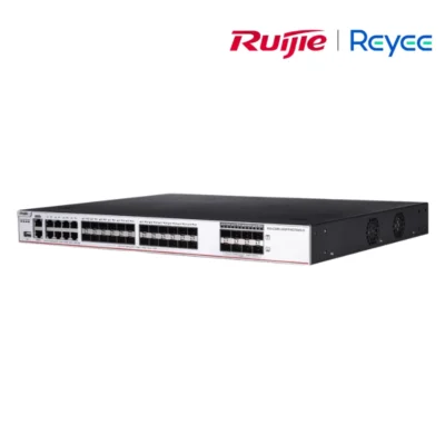 (RG-CS85-24SFP/8GT8XS-D) Ruijie Reyee 24 x 1000M SFP ports, 8 x 10/100/1000BASE-T ports (combo), 8 x 1G/10G SFP+ ports,1 x expansion slot, 2 built-in fixed fans, 2 power module slots 5 (RG-CS85-24SFP/8GT8XS-D) Ruijie Reyee 24 x 1000M SFP ports (ports 1-16 are 100M/1000M SFP ports), 8 x 10/100/1000BASE-T ports (combo), 8 x 1G/10G SFP+ ports,1 x expansion slot, 2 built-in fixed fans, 2 power module slots (at least one RG-PA150IB-F power modules needed)