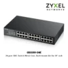(GS1100-24E) ZYXEL Switch 24 port GbE, Switch Metal Case, Rack-mount kit for 19" rack