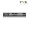 (GS1100-24E) ZYXEL Switch 24 port GbE, Switch Metal Case, Rack-mount kit for 19" rack