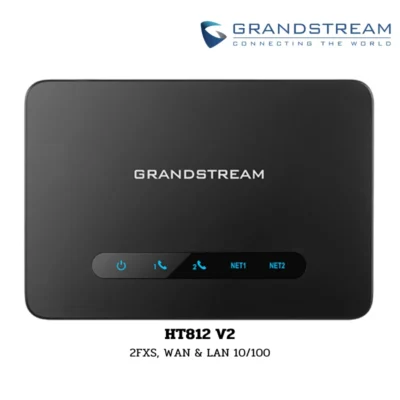 GrandStream IP Phone รุ่น HT812 V2 2FXS, WAN & LAN 10100