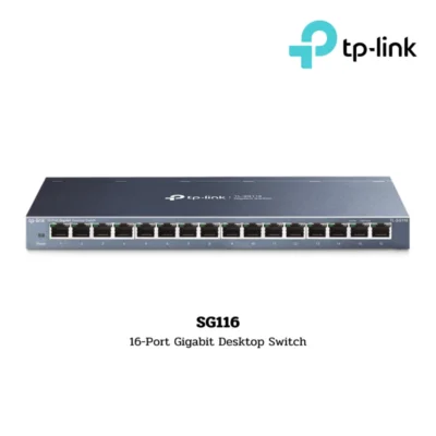 Switch TP-Link Unmanaged Gigabit Switch รุ่น SG116 16-Port Gigabit Desktop Switch