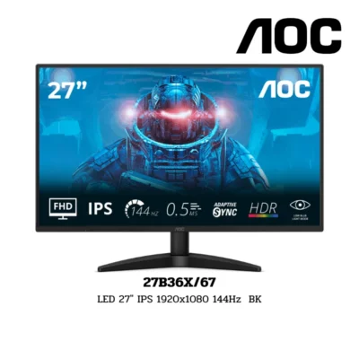 Monitor AOC LED 27" IPS 1920x1080 144Hz BK (27B36X/67)
