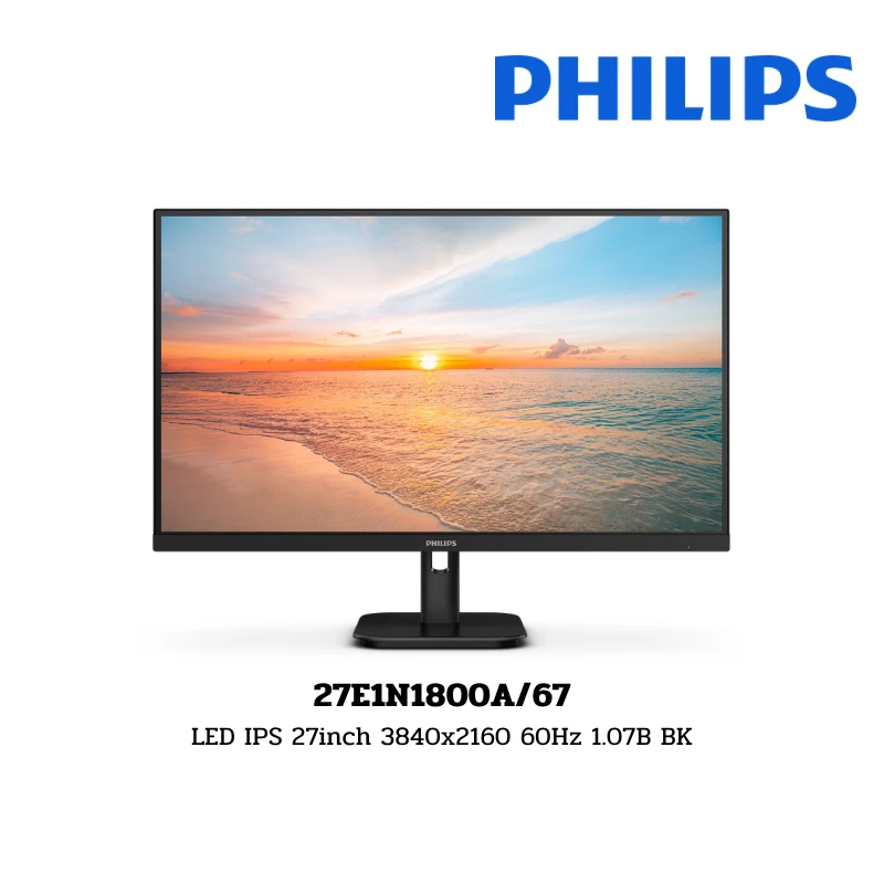 Monitor Philips LED IPS 27inch 3840x2160 60Hz 1.07B BK (27E1N1800A/67)