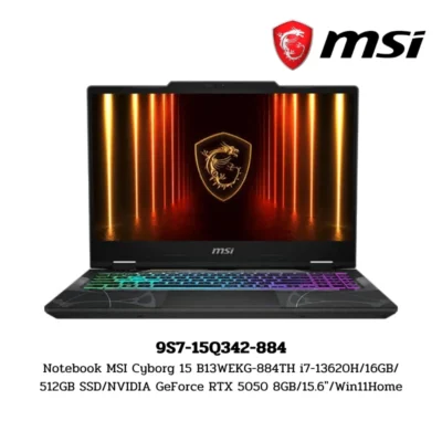 Notebook MSI Cyborg 15 B13WEKG-884TH i7-13620H/16GB/512GB SSD/NVIDIA GeForce RTX 5050 8GB/15.6″/Win11Home (9S7-15Q342-884)