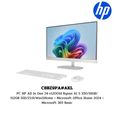 PC HP All In One 24-ct2001d Ryzen AI 5 330/16GB/512GB SSD/23.8/Win11Home + Microsoft Office Home 2024 + Microsoft 365 Basic (C8BZ9PA#AKL)