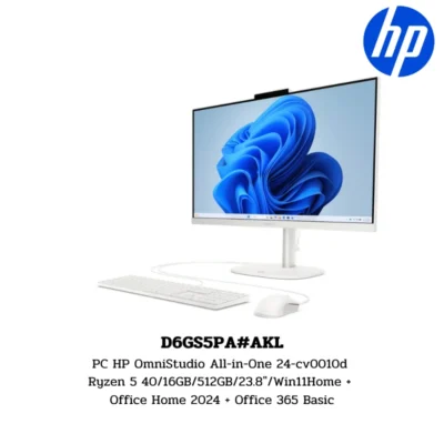 PC HP OmniStudio All-in-One 24-cv0010d Ryzen 5 40/16GB/512GB/23.8″/Win11Home + Office Home 2024 + Office 365 Basic (D6GS5PA#AKL)