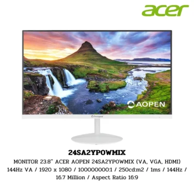 Monitor Acer 23.8'' ACER AOPEN 24SA2YP0WMIX VA / 1920 x 1080 / 100000000:1 / 250cd:m2 / 1ms / 144Hz / 16.7 Million / Aspect Ratio 16:9