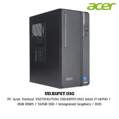 PC Acer Veriton VS2720G/T01G (UD.R1PST.01G) Intel i7-14700 / 8GB DDR5 / 512GB SSD / Integrated Graphics / DOS