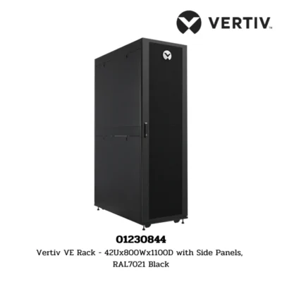 Vertiv VE Rack 42Ux800Wx1100D with Side Panels, RAL7021 Black (01230844)