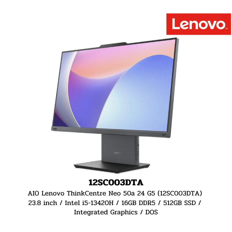 AIO Lenovo ThinkCentre Neo 50a 24 G5 (12SC003DTA) 23.8 inch / Intel i5-13420H / 16GB DDR5 / 512GB SSD / Integrated Graphics / DOS 1 12SC003DTA