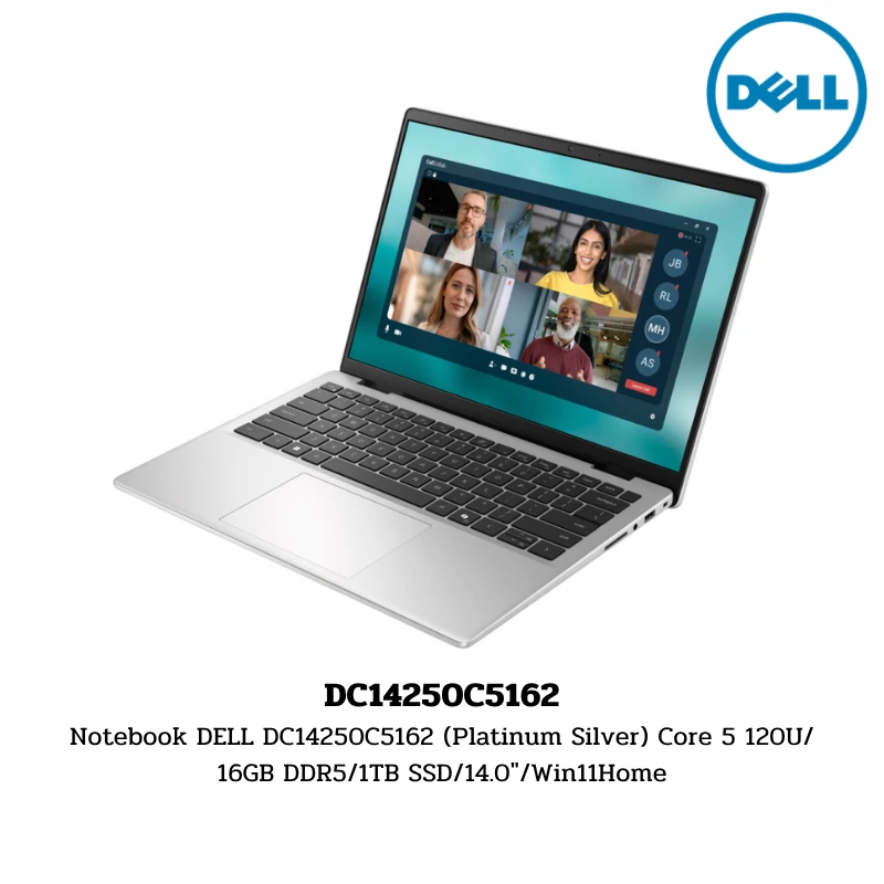 Notebook DELL DC14250C5162 (Platinum Silver) Core 5 120U/16GB DDR5/1TB SSD/14.0″/Win11Home (DC14250C5162) 1 DC14250C5162