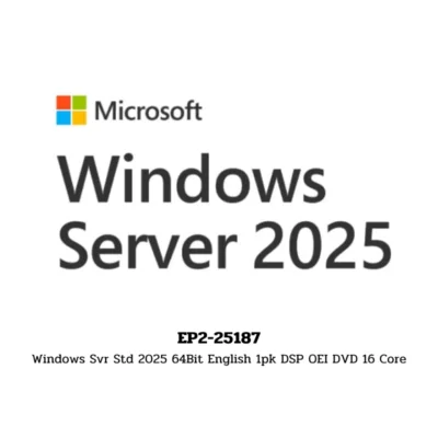 (EP2-25187) Microsoft Windows Server Standard 2025 64Bit English 1pk DSP OEI DVD 16 Core
