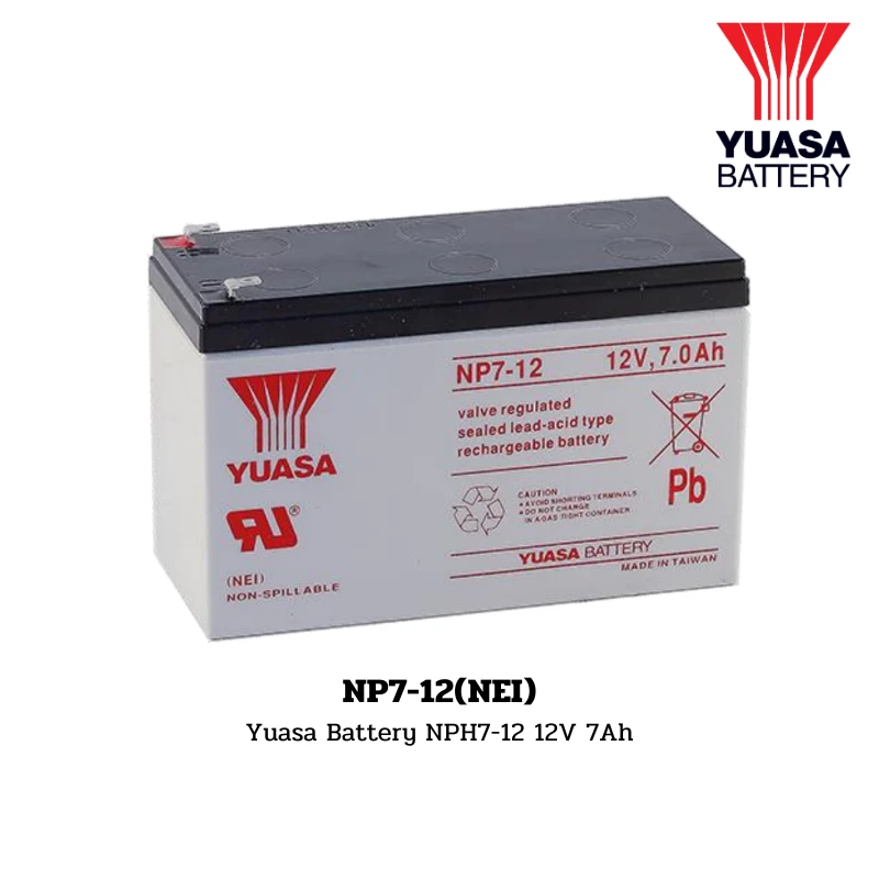 แบตเตอรี่ Yuasa NP7-12 (NEI) 12V 7Ah 1 แบตเตอรี่ Yuasa NP7-12 (NEI) 12V 7Ah