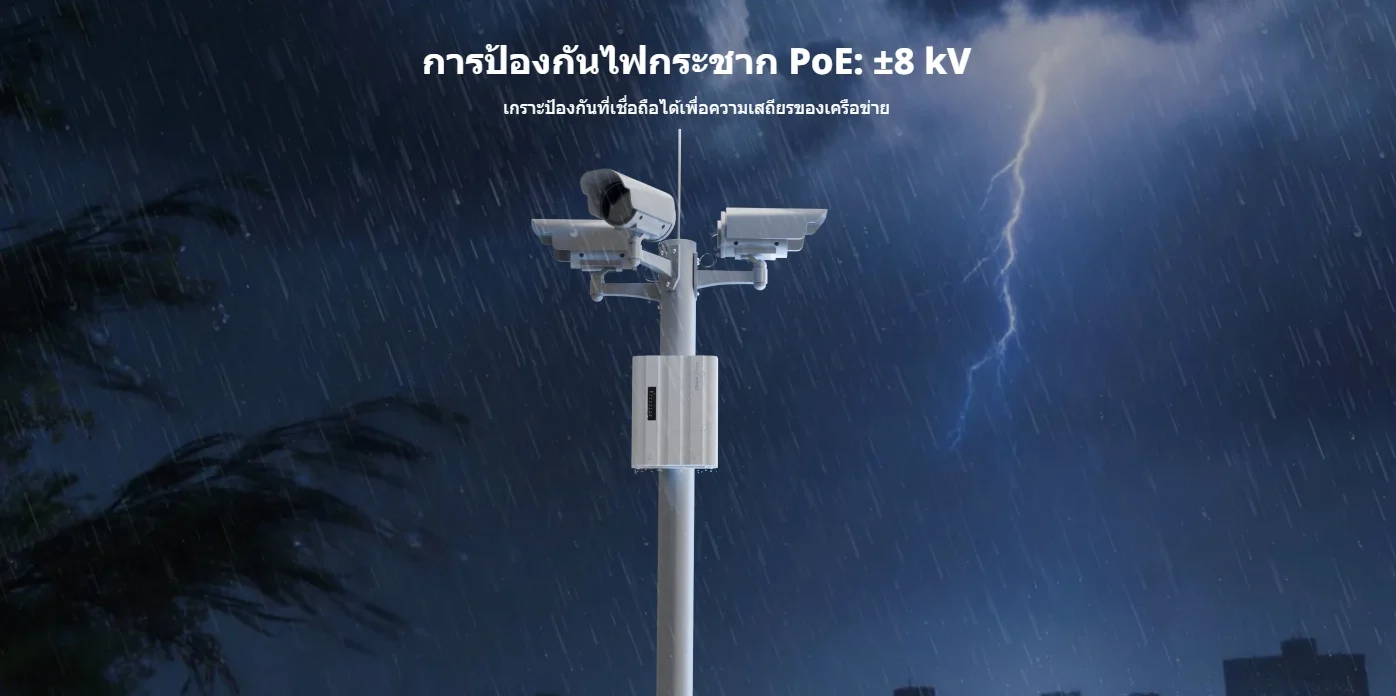 Reyee RG-ES207GS-PI-OD สวิตช์กิกะบิต 7 พอร์ตสำหรับภายนอกอาคาร ทนทุกสภาพอากาศ 4 Reyee RG-ES207GS-PI-OD สวิตช์กิกะบิต 7 พอร์ตสำหรับภายนอกอาคาร ทนทุกสภาพอากาศ