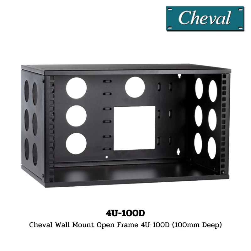 Cheval Wall Mount Open Frame 4U-100D (100mm Deep) 1 Cheval Wall Mount Open Frame 4U-100D (100mm Deep)