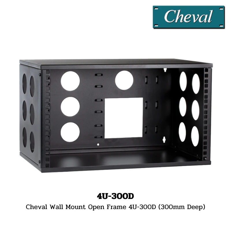 Cheval Wall Mount Open Frame 4U-300D (300mm Deep) 1 Cheval Wall Mount Open Frame 4U-300D (300mm Deep)