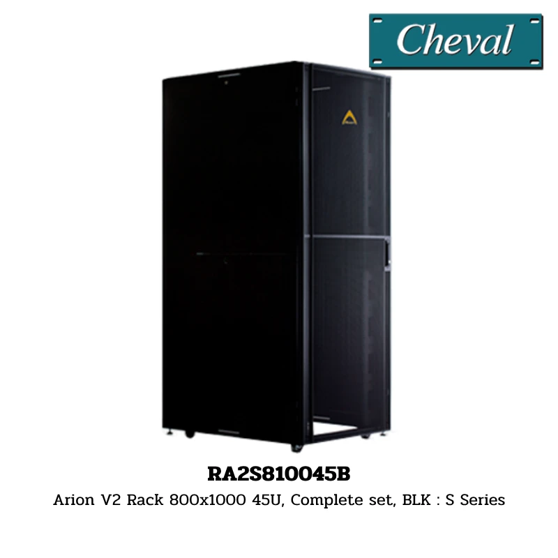 Cheval Arion V2 Rack 800x1000 45U, Complete set, BLK : S Series (RA2S810045B) 1 Cheval Arion V2 Rack 800x1000 45U, Complete set, BLK : S Series (RA2S810045B)
